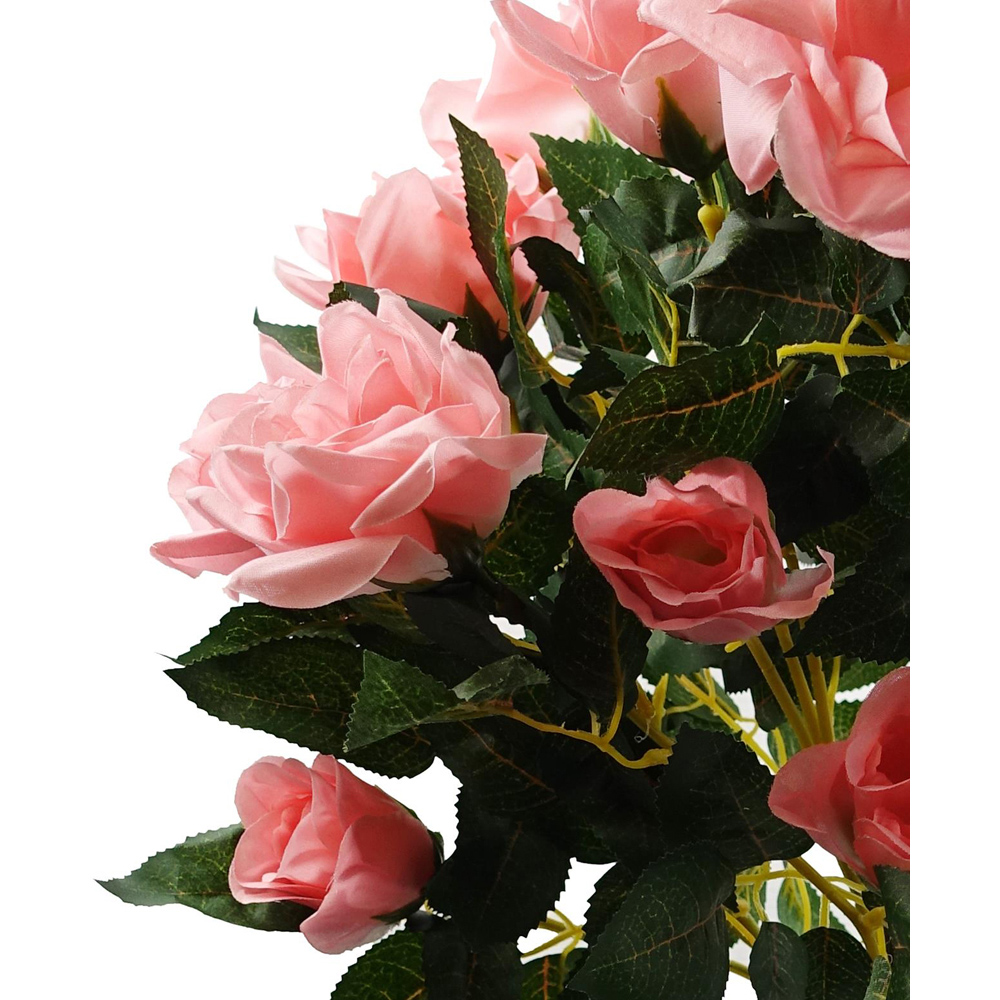 Leaf Pink Rose Twisted Vine Artificial Tree in Pot 3ft Image 3