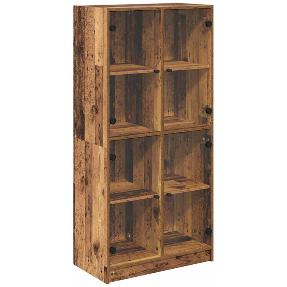 vidaXL 4 Glass Door Old Wood Sideboard Image 2