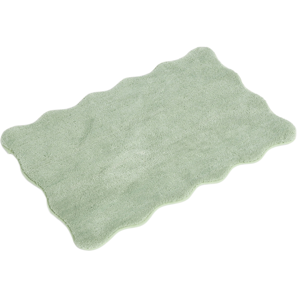 Scallop Bath Mat Sage Image 3