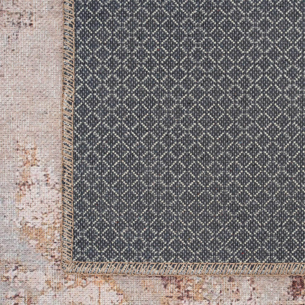 Kukoon Carrie Multicolour Flat Distressed Rug 180 x180cm Image 6