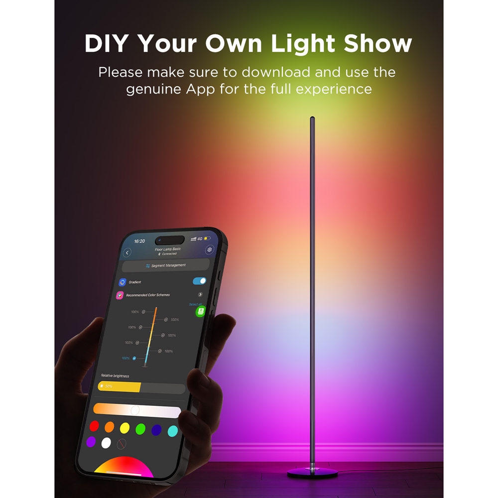 Govee RGBICW Smart LED Corner Floor Lamp Lite Image 7