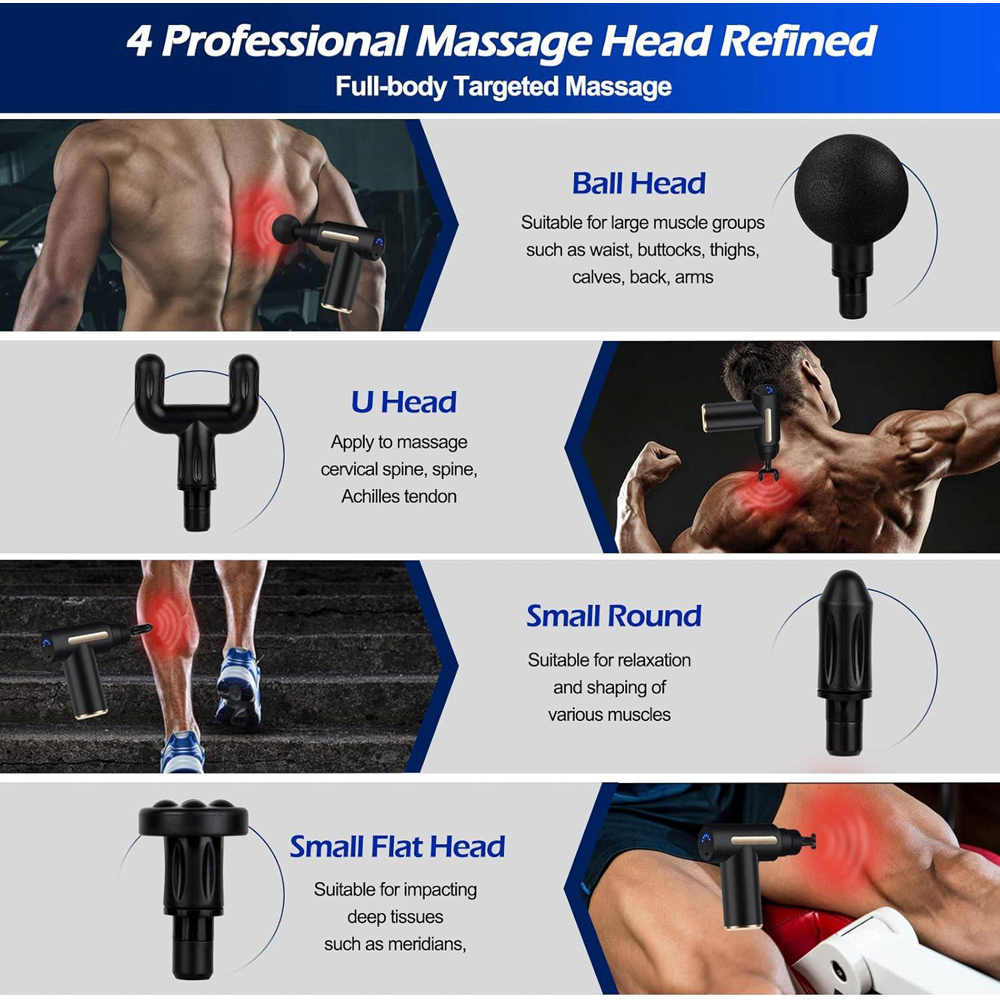 DYZI Mini Deep Tissue Portable 6 Speeds Handheld Muscle Massage Gun Image 6