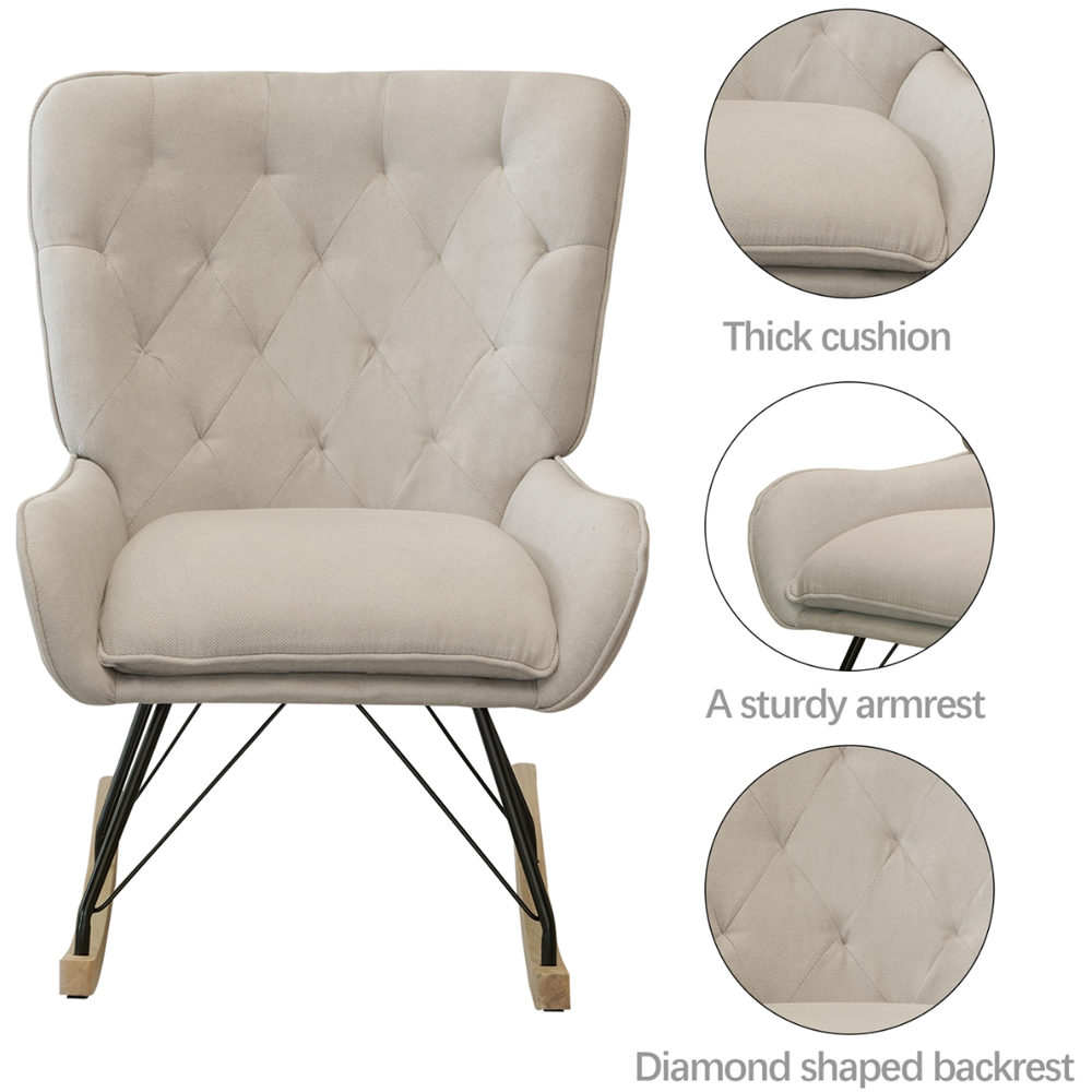 Alivio Velvet Rocking Chair Image 3