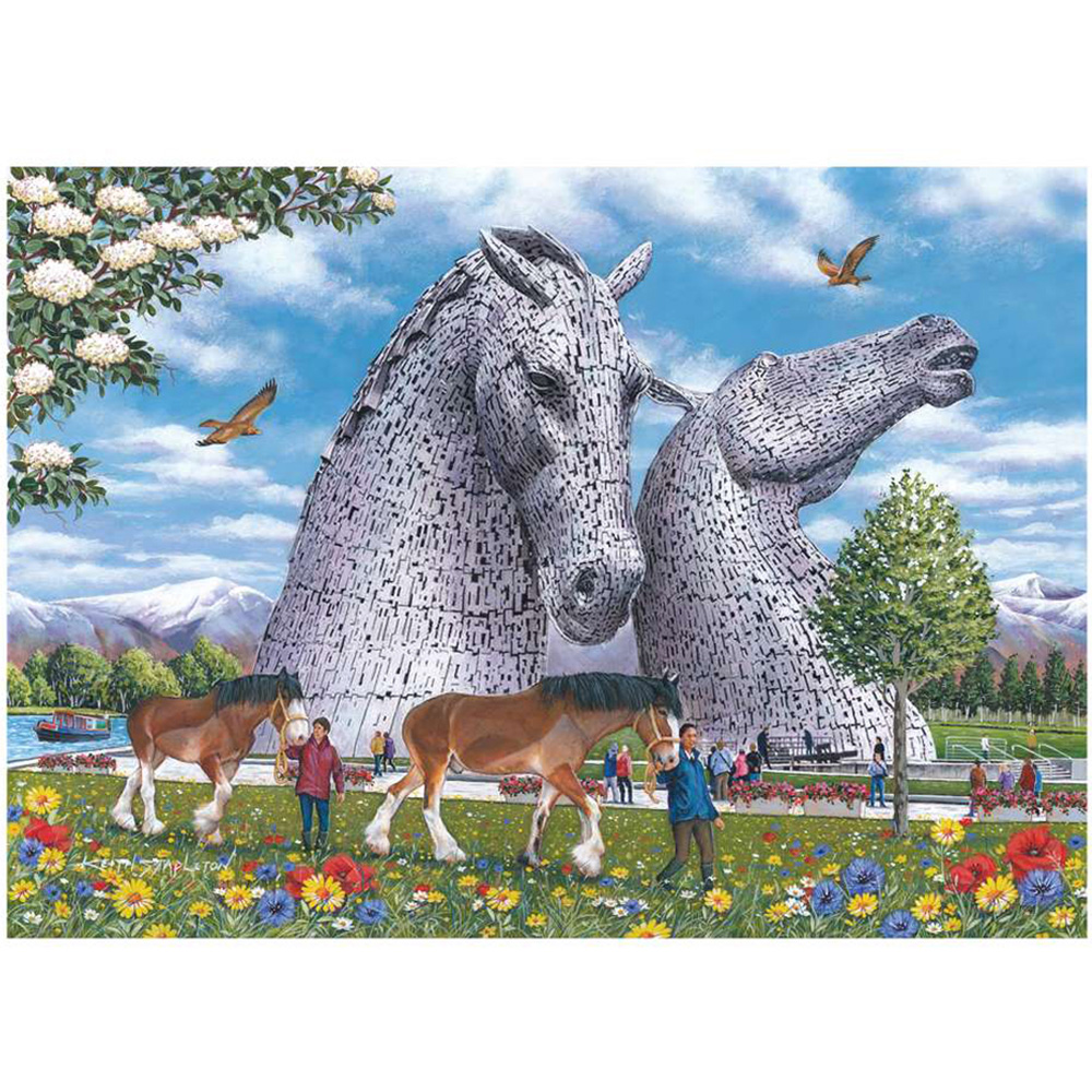 The House of Puzzles The Kelpies 1000 Piece Jigsaw Puzzle Image 1
