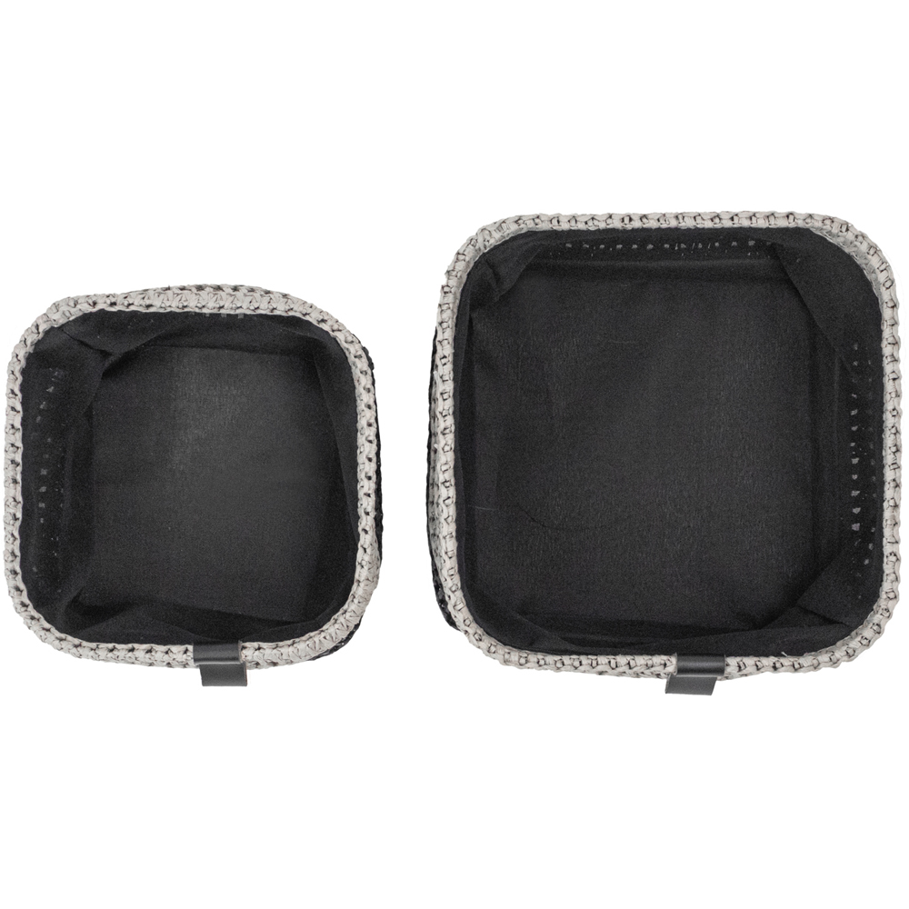 JVL Kenzi Light Grey Square Storage Basket 2 Pack Image 3