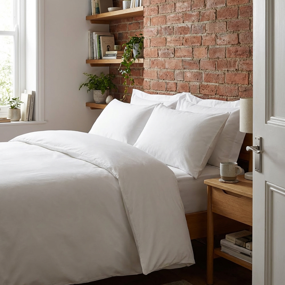 Divante Deviante King White Luxe Cotton Duvet Cover Set Image 3