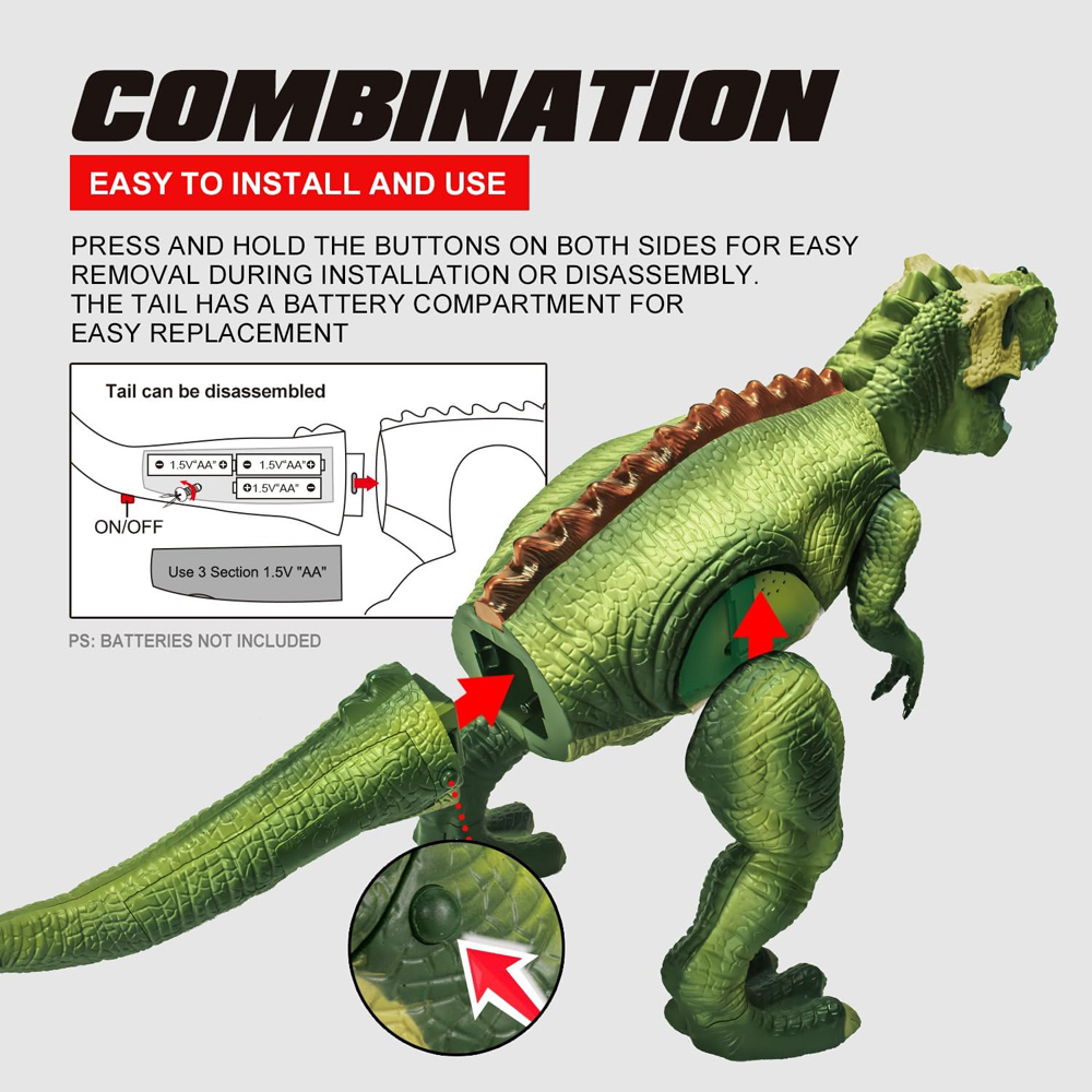 Alivio 7 Colour LED Mist Spray Dinosaur Simulation with Remote Control Image 7