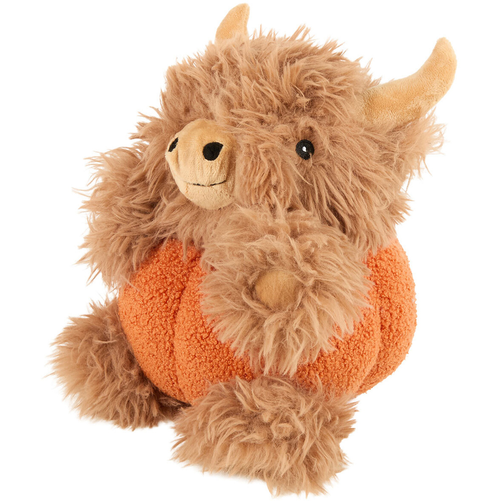 Highland Cow Pumpkin Doorstop Brown Image 2