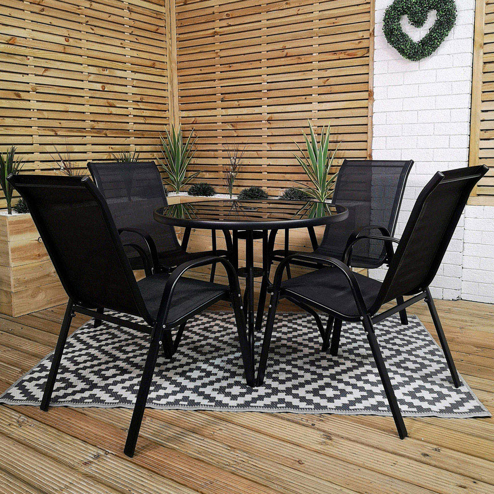 Samuel Alexander 4 Seater Round Outdoor Dining Set Image 1