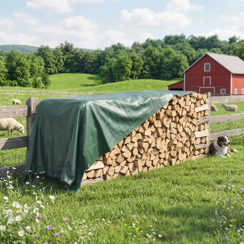 Outsunny 4 x 6m Green PE Waterproof Tarpaulin Image 7