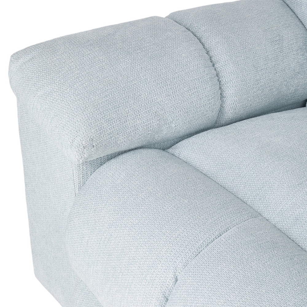 Living and Home Blue Chenille 270 Swivel Electric Recliner Chair with USB Charging Image 5