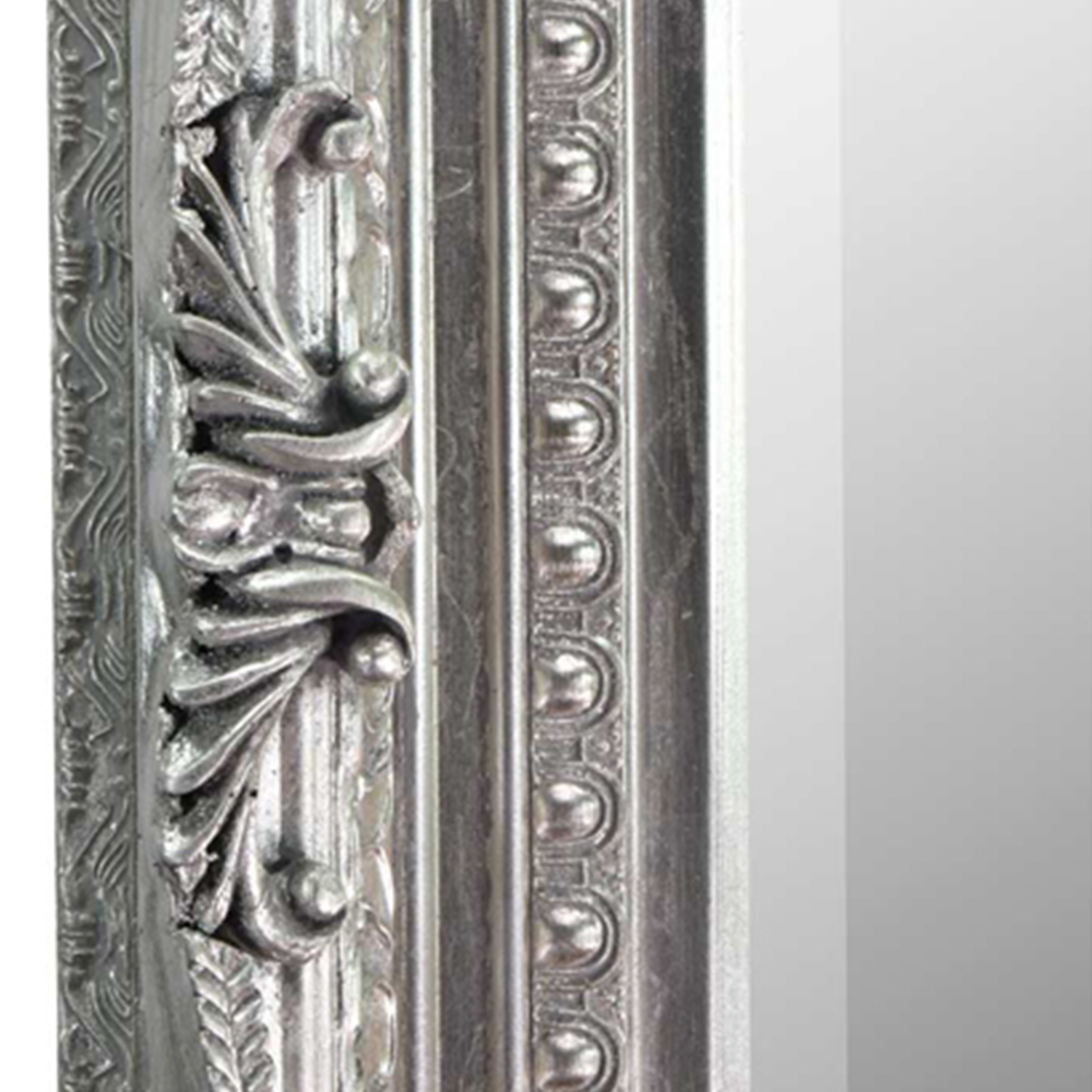 Carved Louis Silver Large Wall Mirror 175 x 89cm Image 6