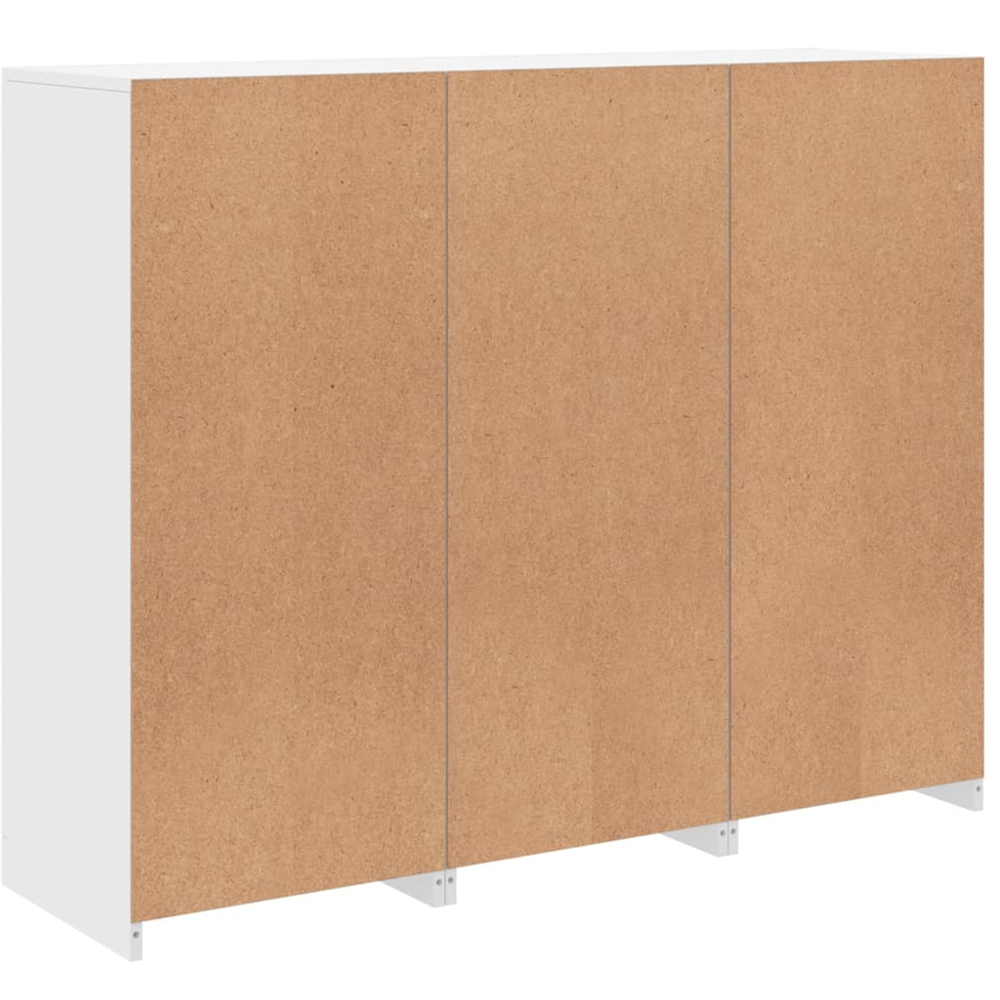 vidaXL 3 Door 6 Open Shelf White LED Sideboard 3 Piece Image 7