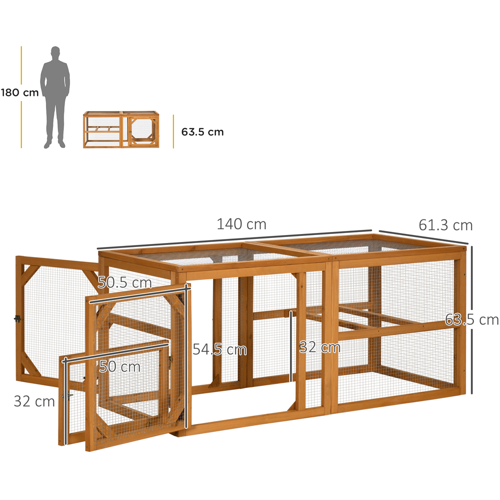 PawHut Wooden Chicken Coop with Perches Image 5