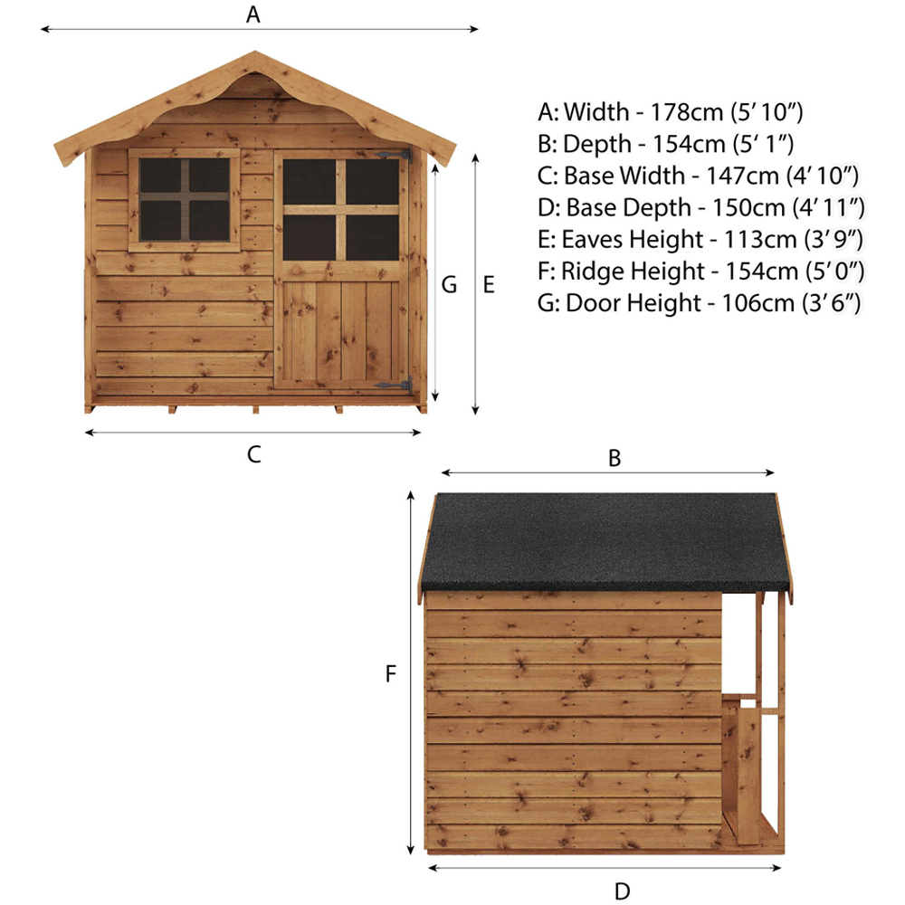 Mercia Garden Products Poppy Playhouse 5ft x 5ft Image 9