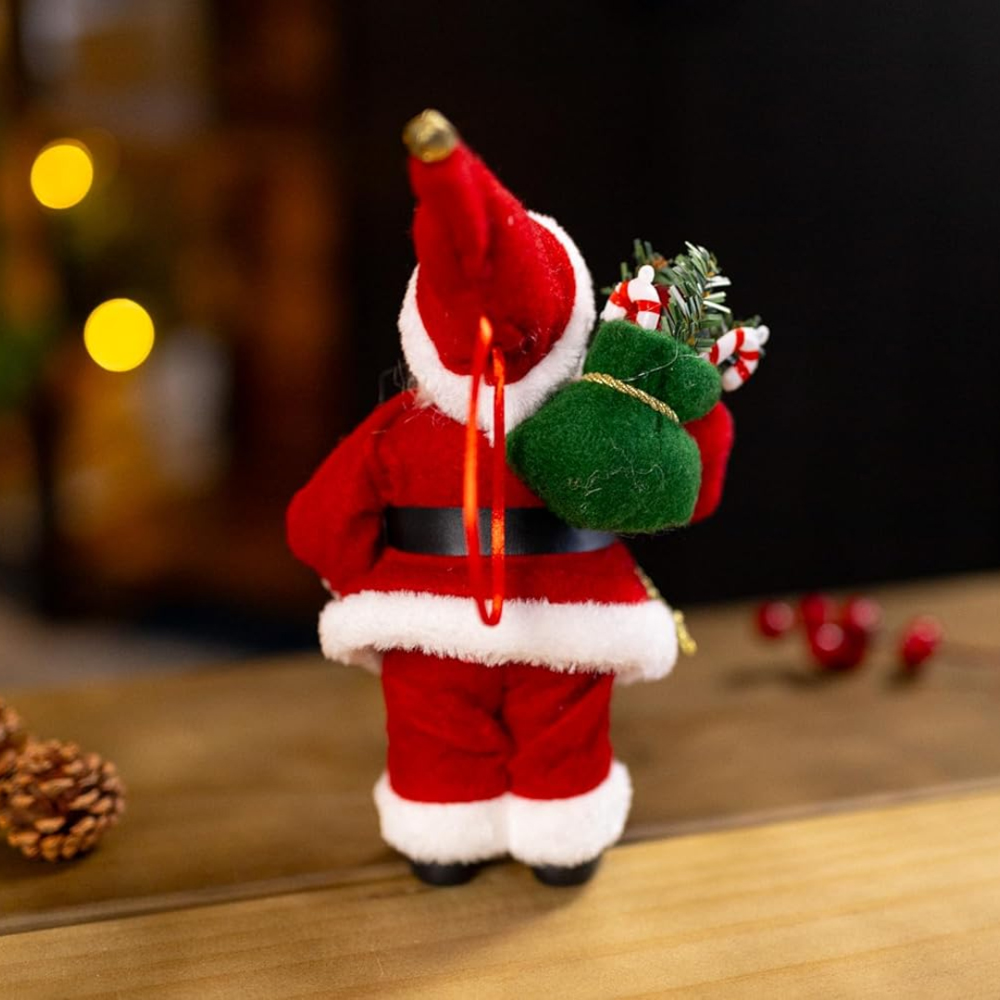 Marco Paul Red Soft Santa Hanging Christmas Tree Decoration 24cm Image 3