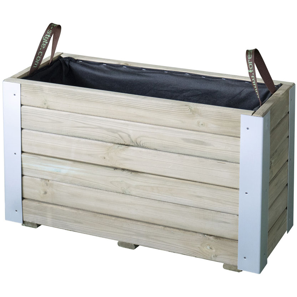 Cerland Bambou Wooden Rectangular Planter 80cm Image 3