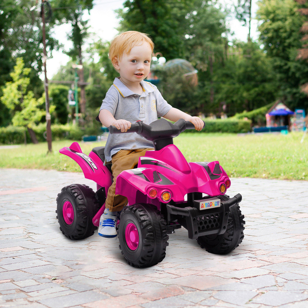 AIYAPLAY Kids Pink Electric Quad Bike with Music Image 2