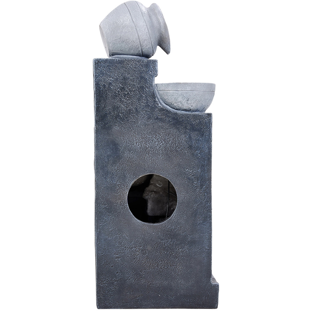 Living and Home 5-Tier Stone Effect Cascading Bowl Solar LED Water Feature Image 3