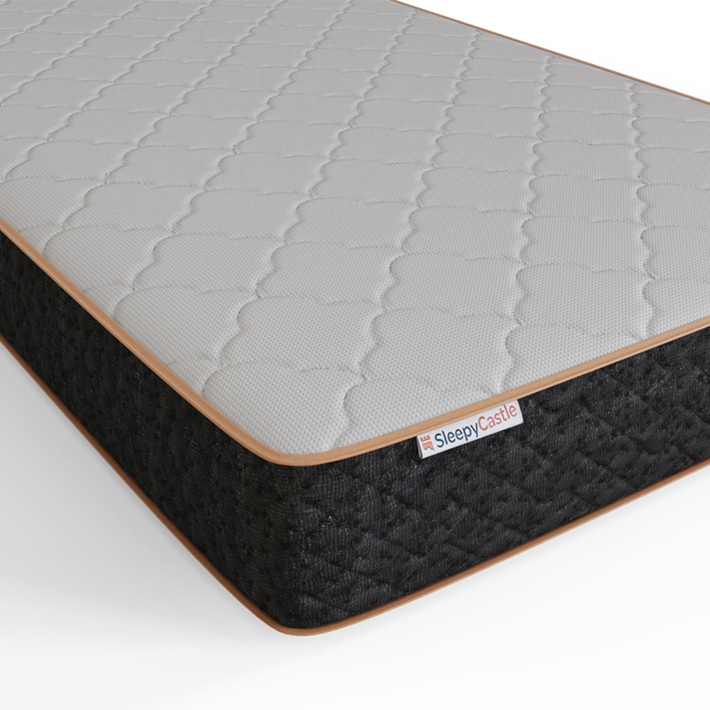 GFW Single White Faux Leather End Lift Ottoman Bed with Memory Pocket Spring Mattress Image 6