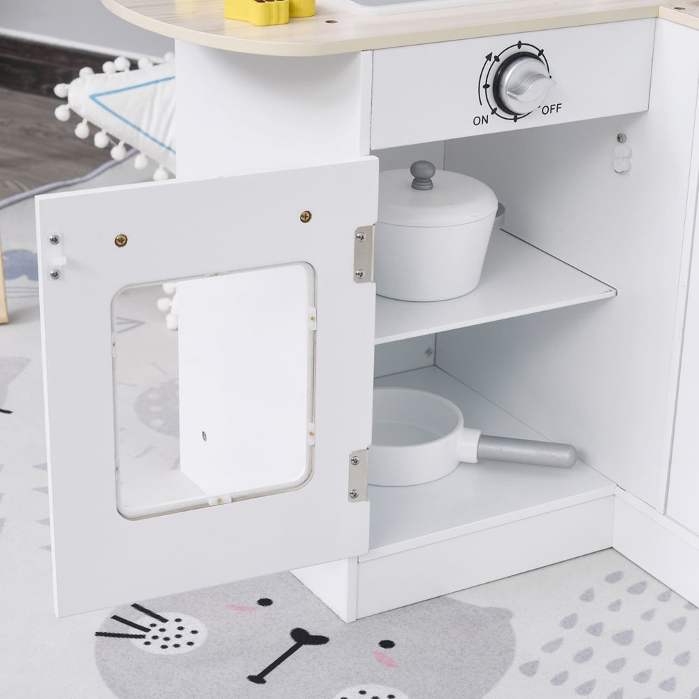 Tommy Toys Kids White Kitchen Play Set with Drinking Fountain Image 3