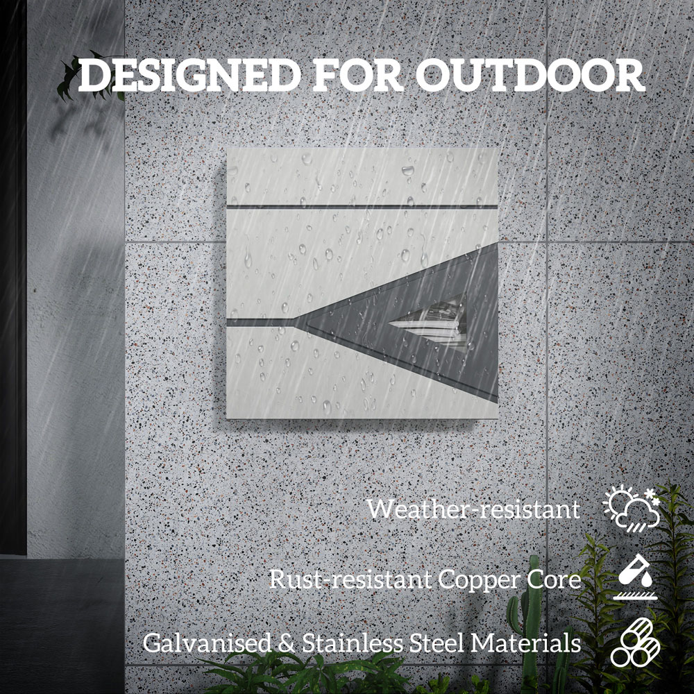HOMCOM Weatherproof Wall Mounted Mailbox with Lock Image 4