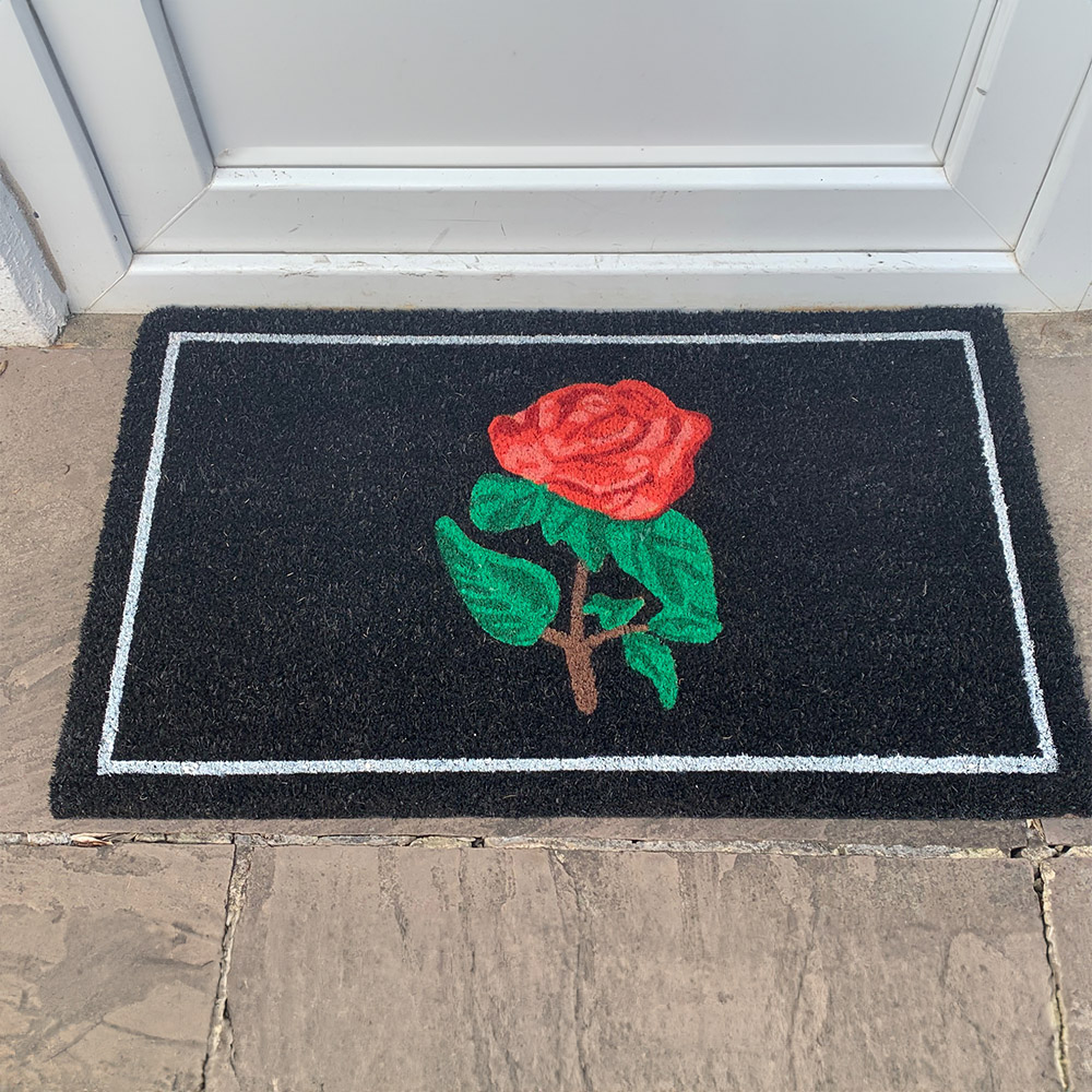 Arboria Garden Decor Red Rose Coir Door Mat 45 x 75cm Image 2