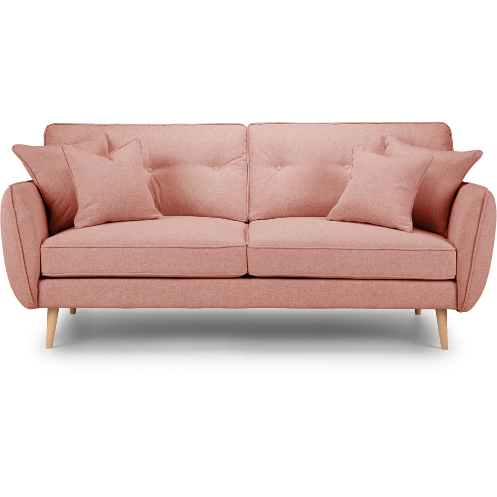 Opry Faro 3 Seater Button Back Coral Sofa Image 3