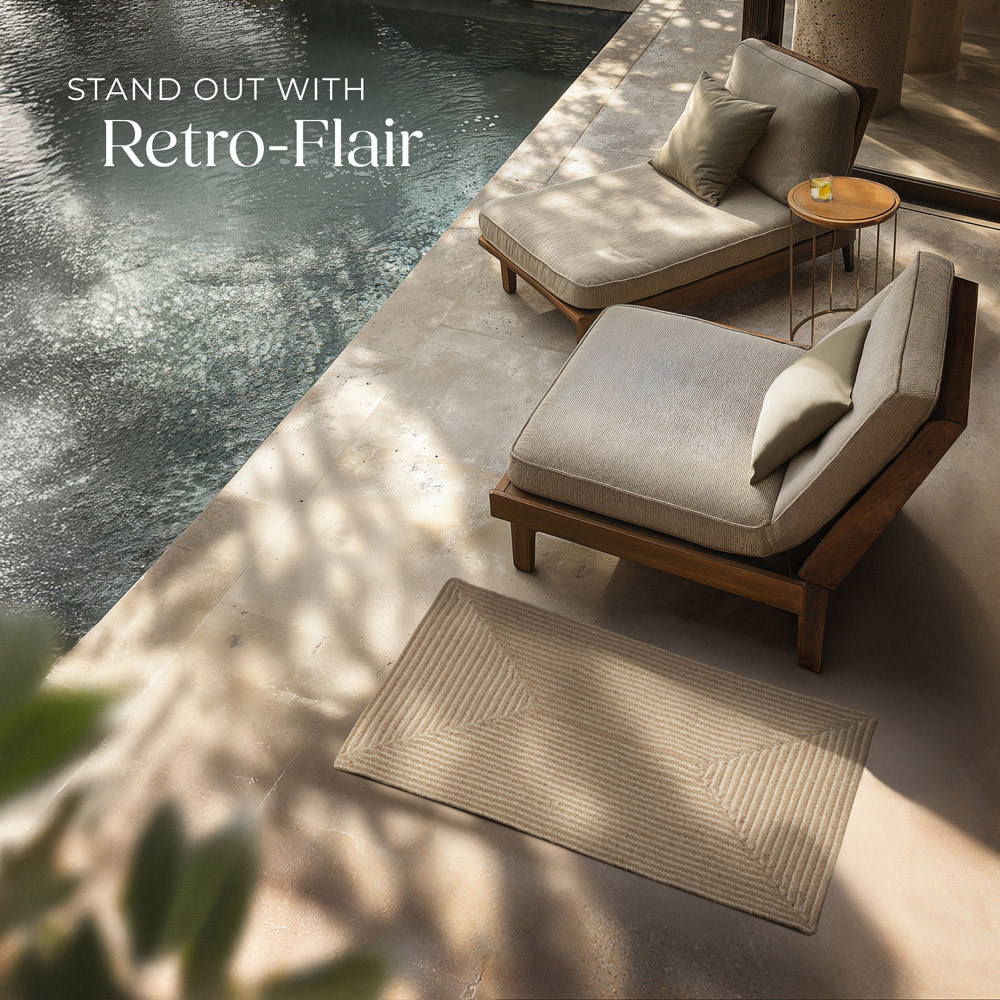 tectake Easy Care Woven Rug 90 x 60 x 0.5cm Image 3