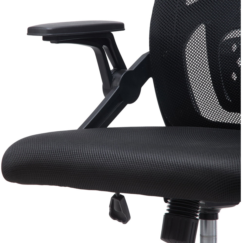 Living and Home Black Mesh Adjustable Office Chair Image 3