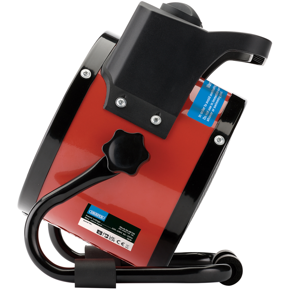 Draper PTC Red Electric Space Heater 2000W Image 2