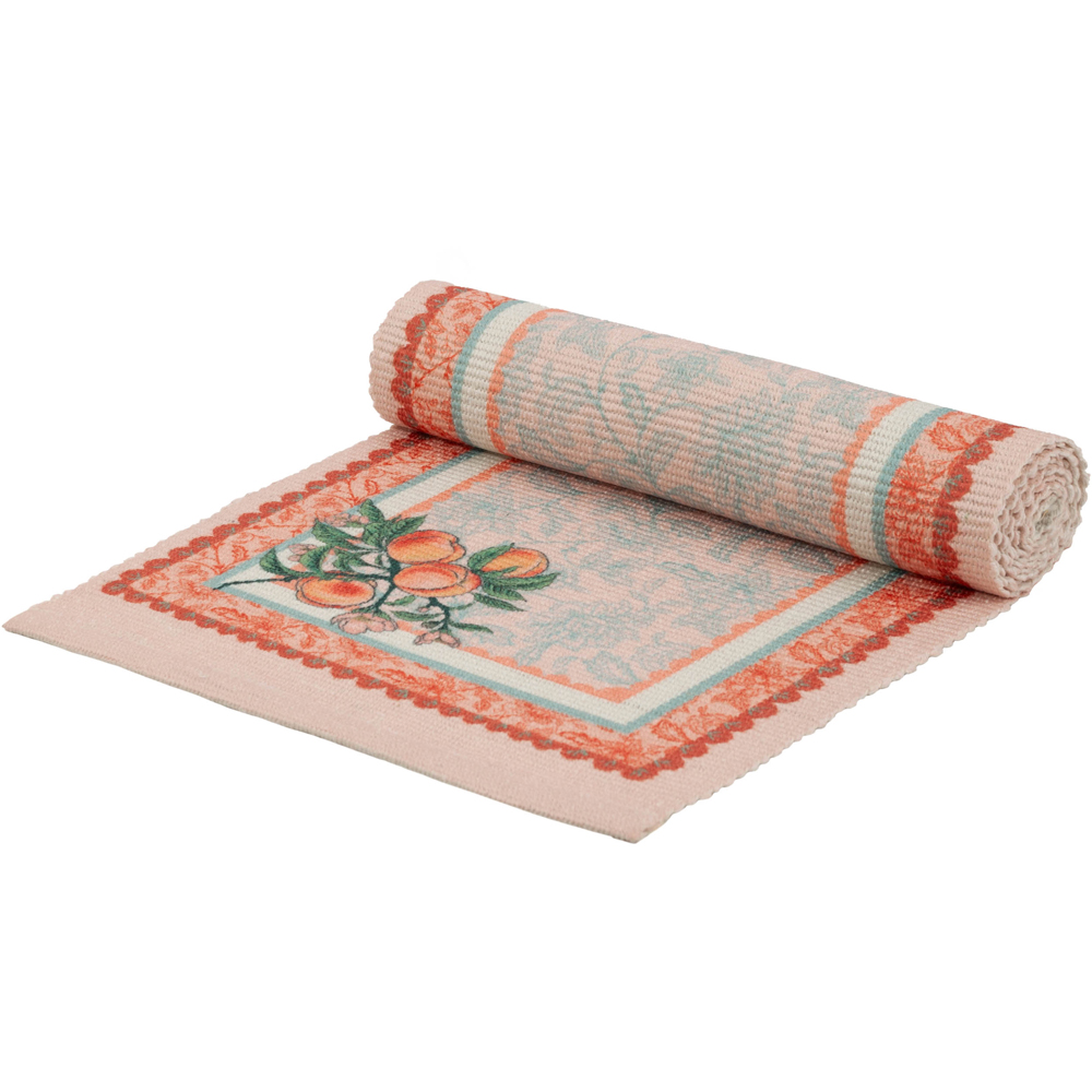 furn. Anemone Multicolour Peaches Indoor and Outdoor Table Runner 35 x 180cm Image 1
