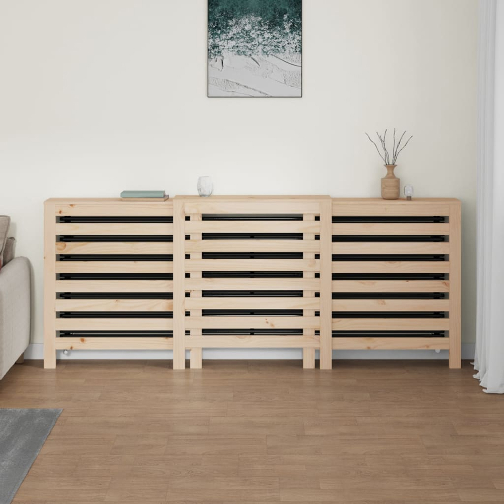 vidaXL Solid Pine Wood Radiator Cover 210 x 21 x 85cm Image 2
