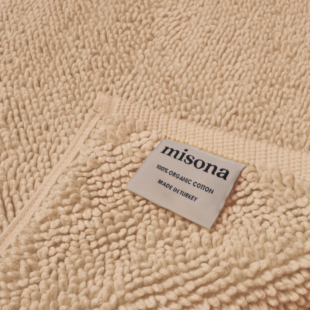 Misona Loop Natural Reversible Organic Cotton Bath Mat 50 x 80cm Image 2