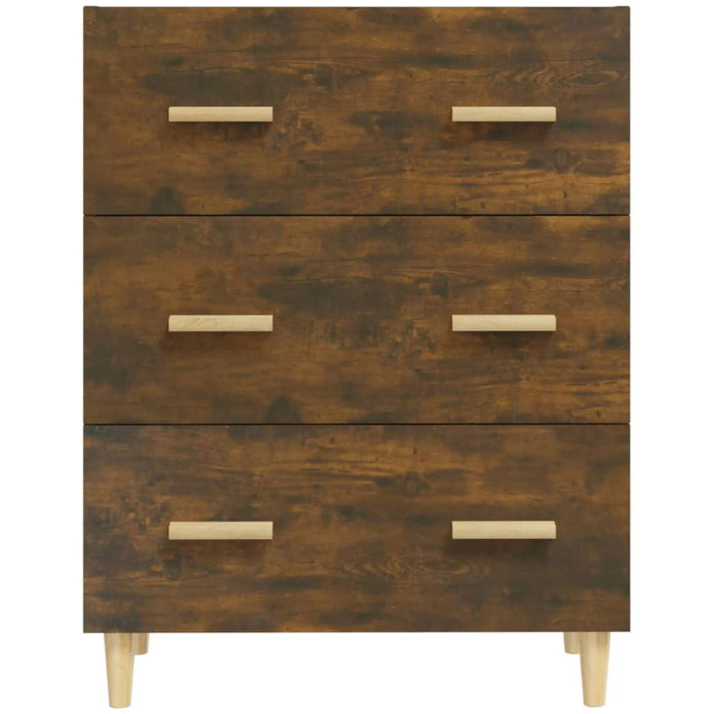 vidaXL 3 Drawer Smoked Oak Sideboard Image 3