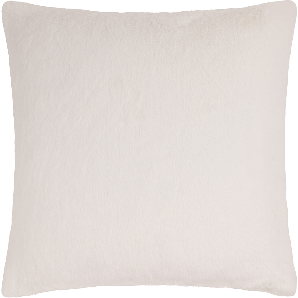 Furn Winter Pines Ecru Faux Fur Cushion 45 x 45cm Image 3