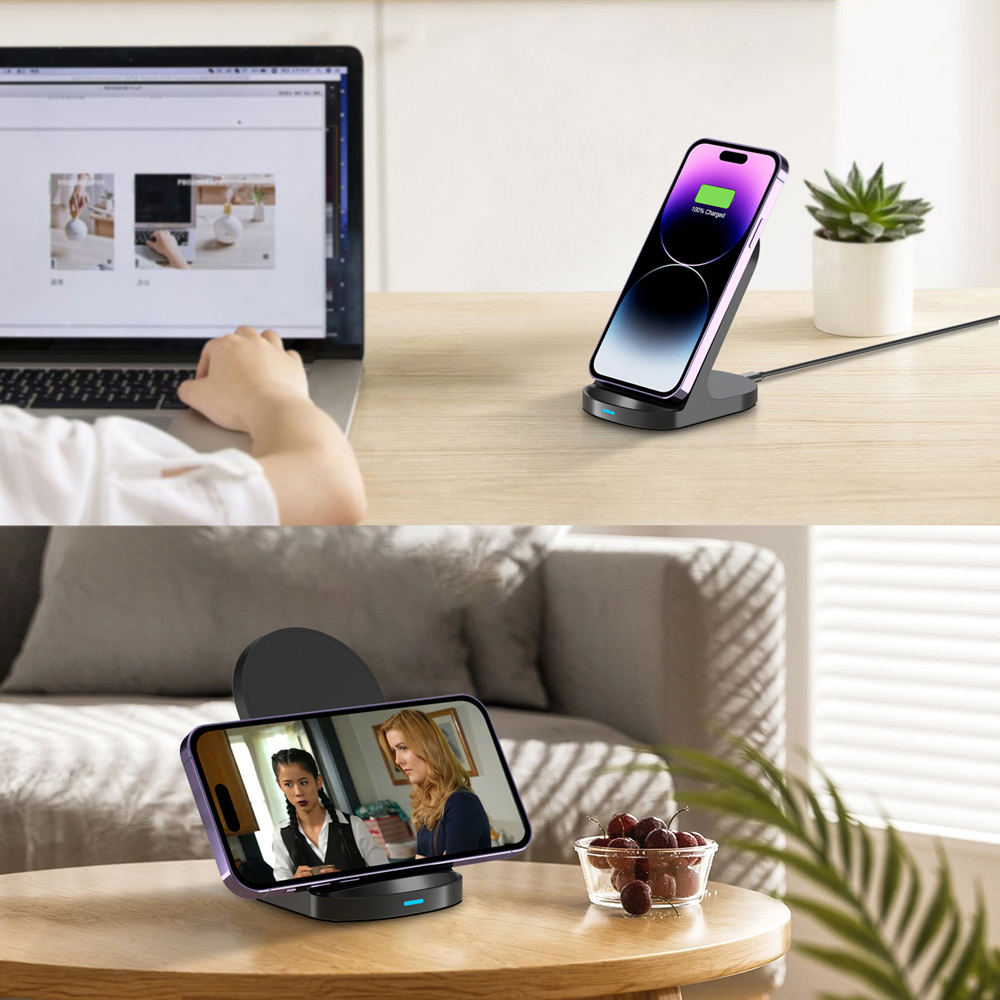 Energizer WCP108 Black QI Wireless Charging Stand 15W Image 3