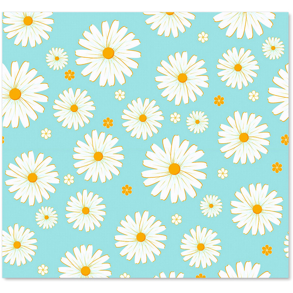 Warren Reed Designer Summer Daisy Pattern Glass Kitchen Splashback 65 x 70cm Image 2
