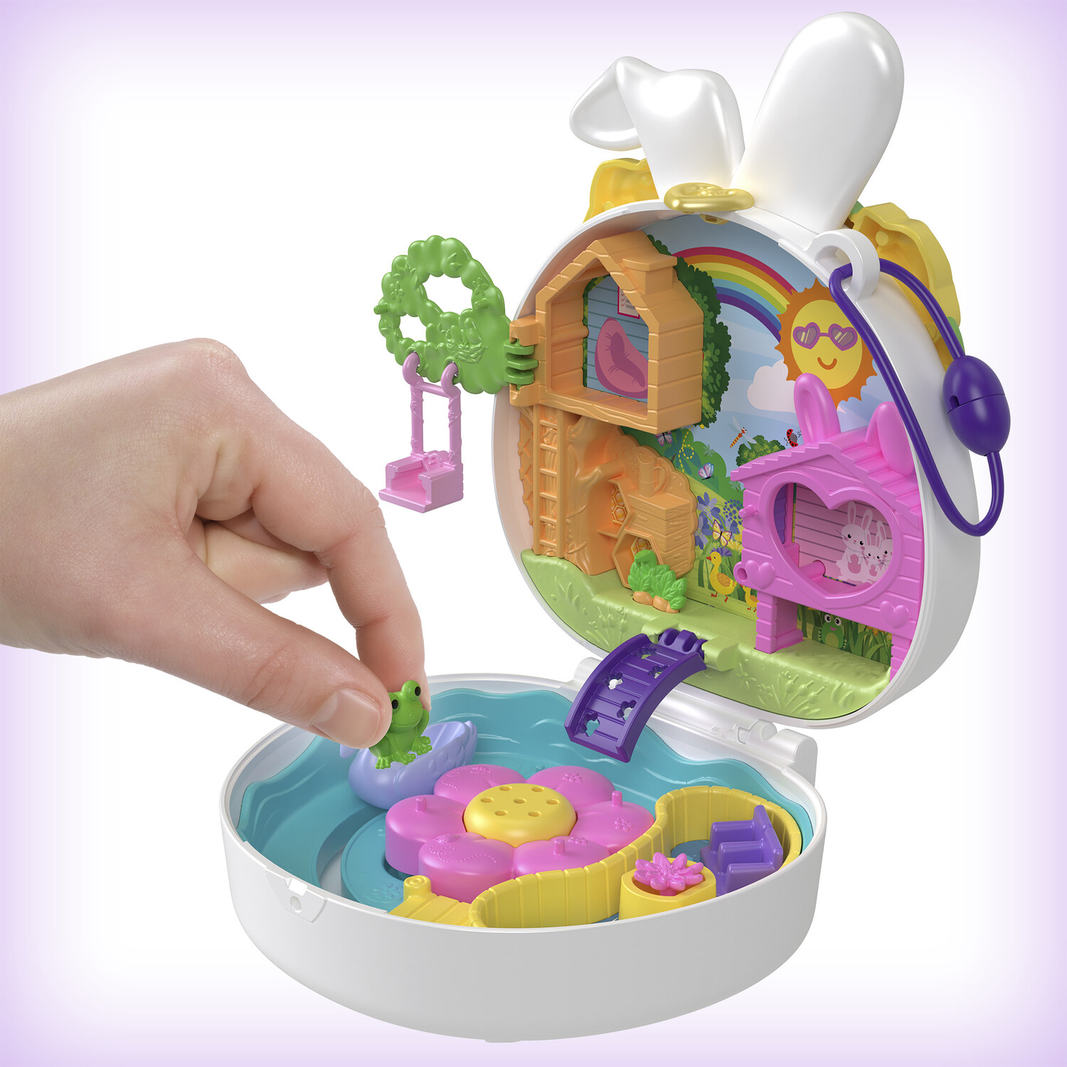 Mattel Polly Pocket Flower Bunny Garden Playset Image 9