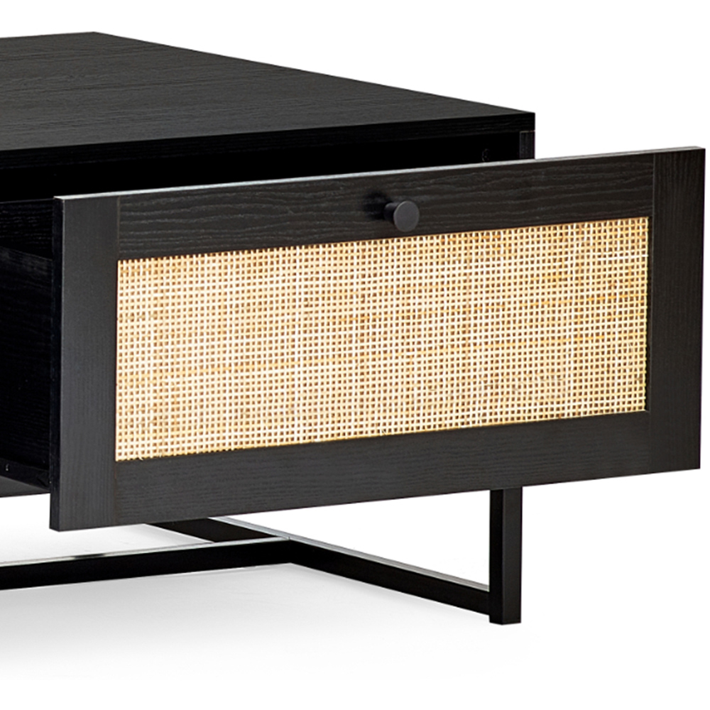 Julian Bowen Padstow 2 Drawer Black Coffee Table Image 5