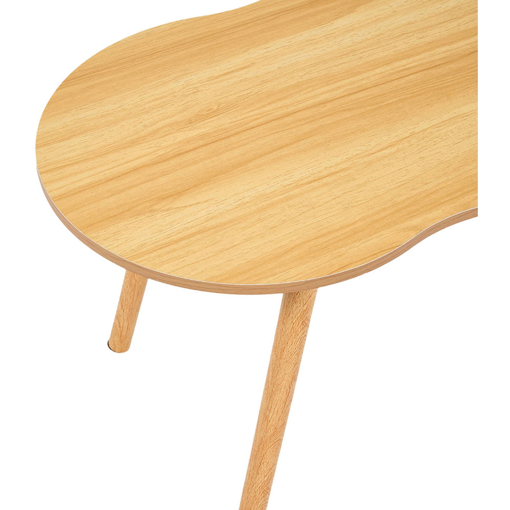 Living and Home Natural Wood Caterpillar Coffee Table with Pine Legs Image 4