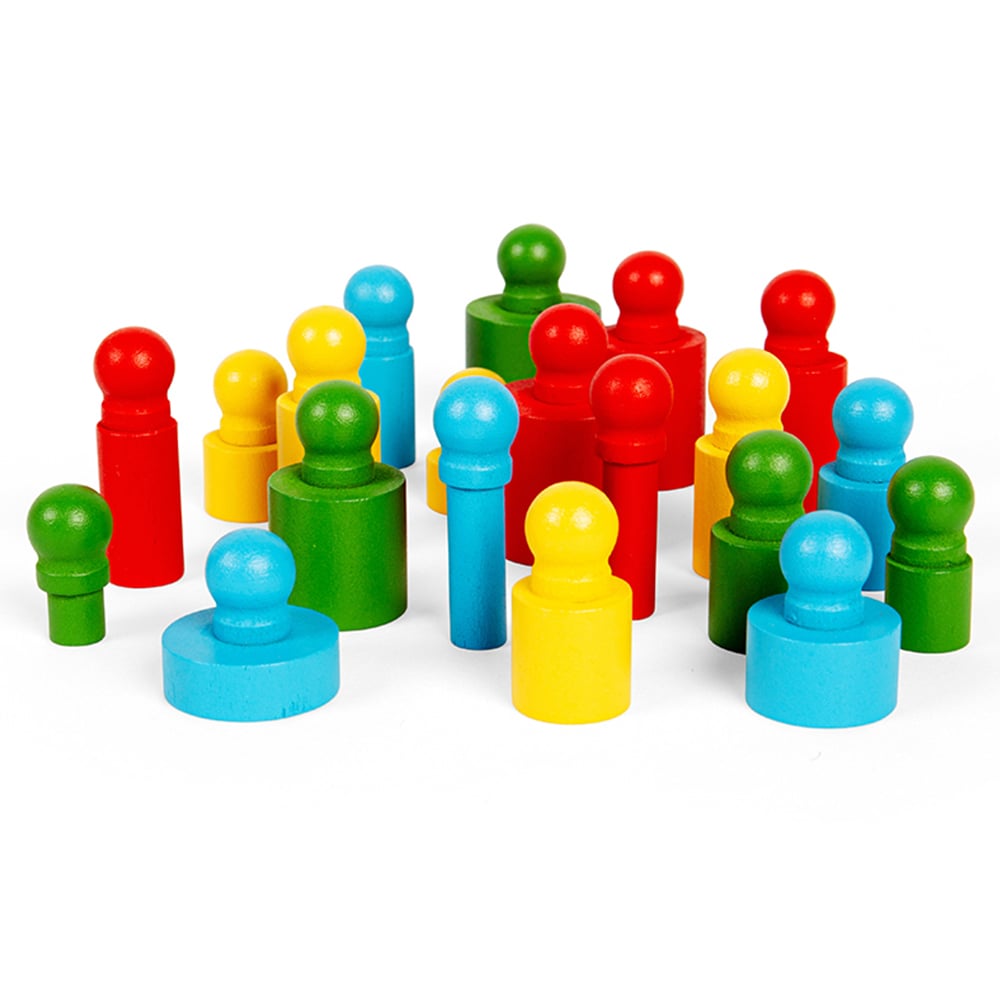 Bigjigs Toys 24 Piece Wooden Peg Blocks Image 4