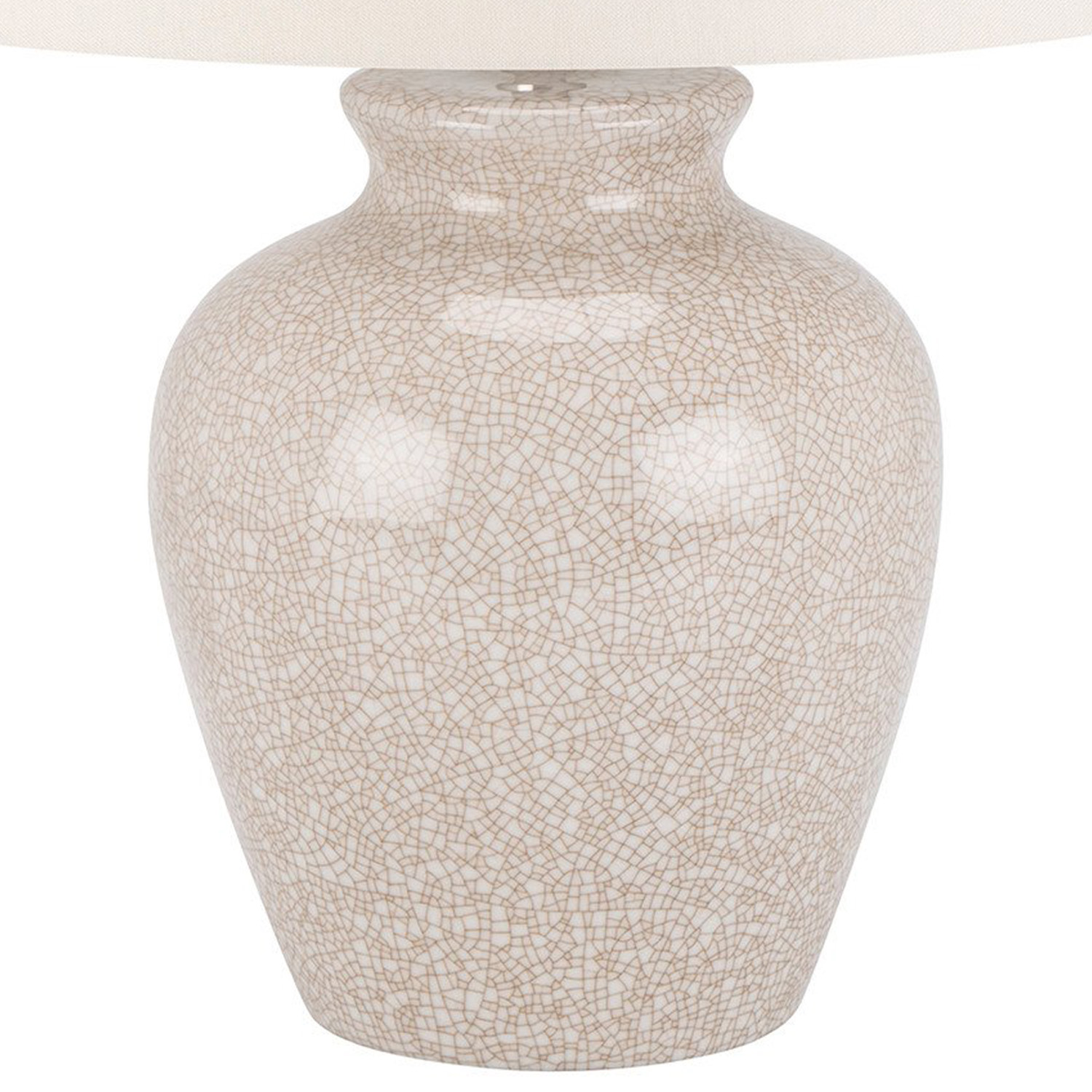 Ivory Crackle Ginger Jar Table Lamp Image 5