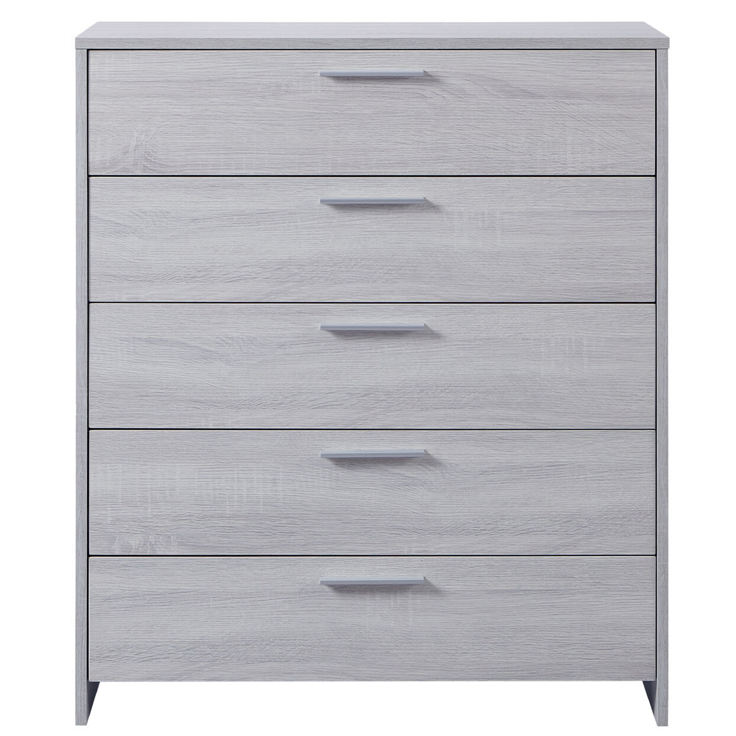 Hartley 5 Drawer Light Grey Chest of Drawers Image 4