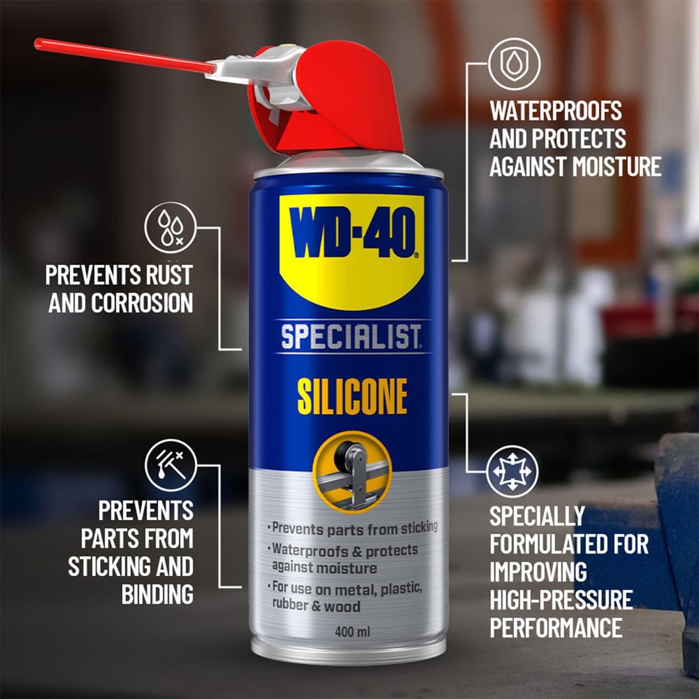 WD-40 Specialist All-Weather Protection Silicone Lubricant Spray 400ml 2 Pack Image 7
