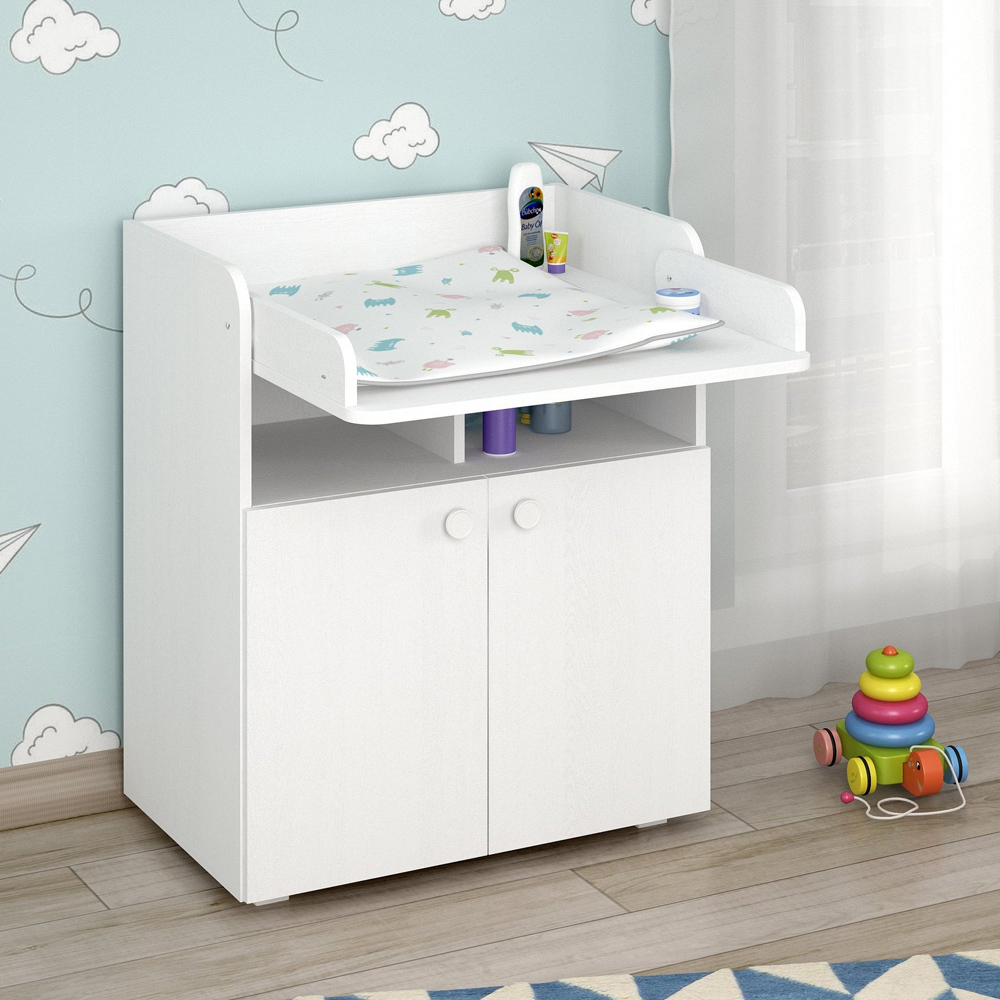 Shefa 700 2 Door 2 Shelf White Kids Changing Unit Image 5