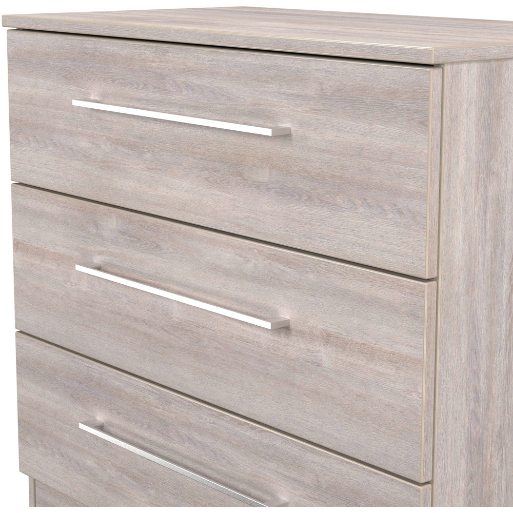 Crowndale Worcester 3 Drawer Grey Oak Chest of Drawers Ready Assembled Image 6