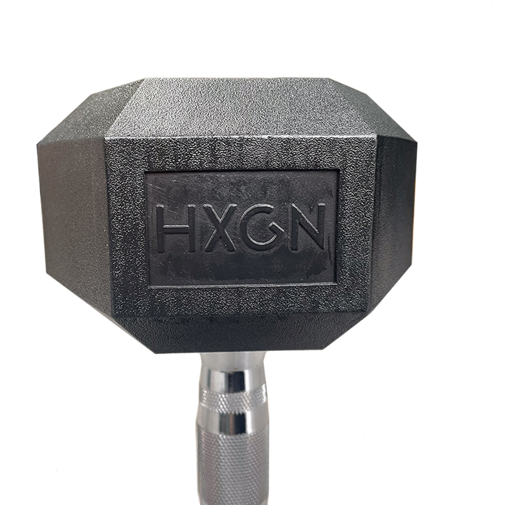 HXGN Pro Hex Black Dumbbell 15kg 2 Pack Image 4