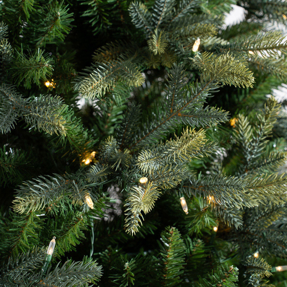 Abrihome 700 Warm White LED Pre-Lit Grand Fir Artificial Christmas Tree with 2615 Mixed Tips 8ft Image 4