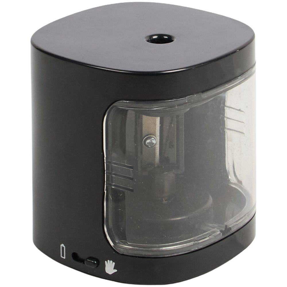 Battery-Operated Pencil Sharpener Black Image 5
